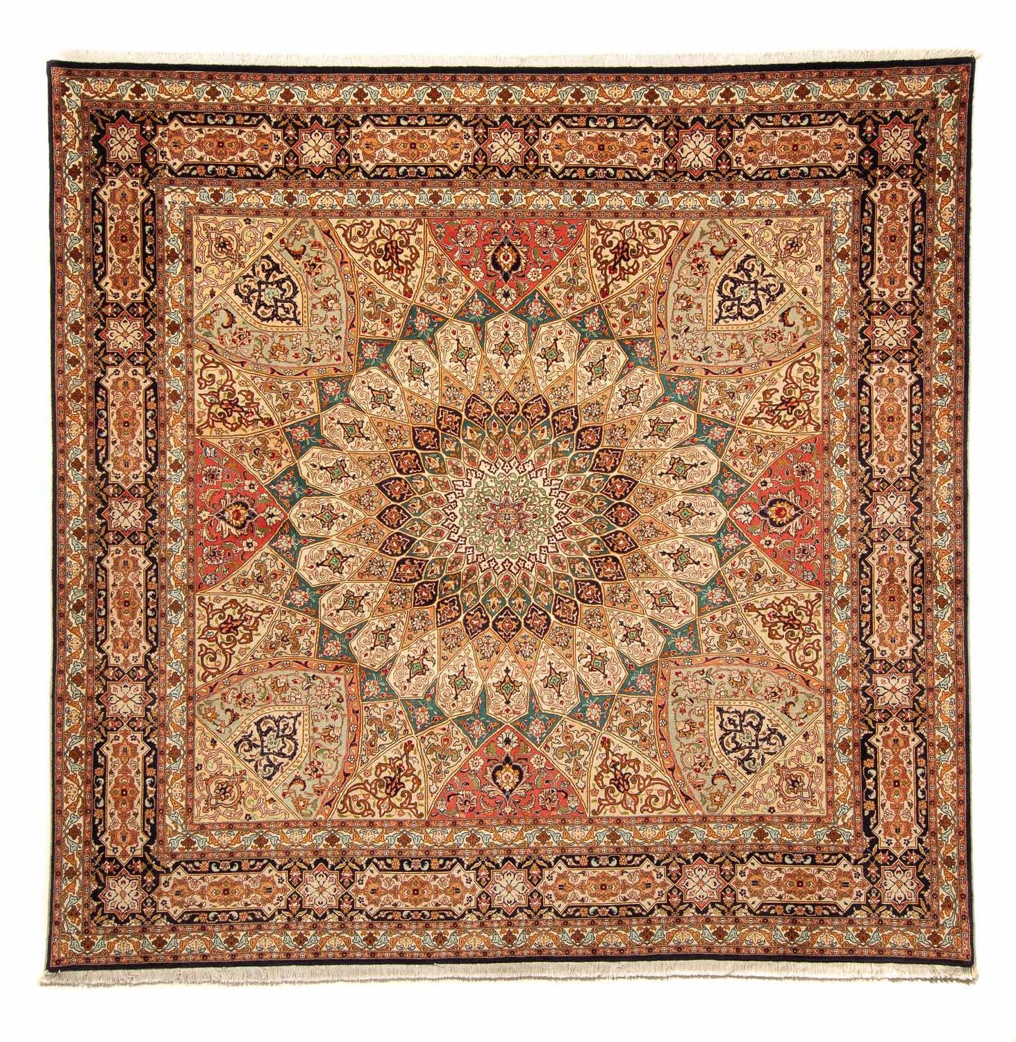 Alfombra Persa - Tabriz - Real cuadrado  - 253 x 252 cm - multicolor