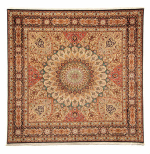 Alfombra Persa - Tabriz - Real cuadrado  - 253 x 252 cm - multicolor