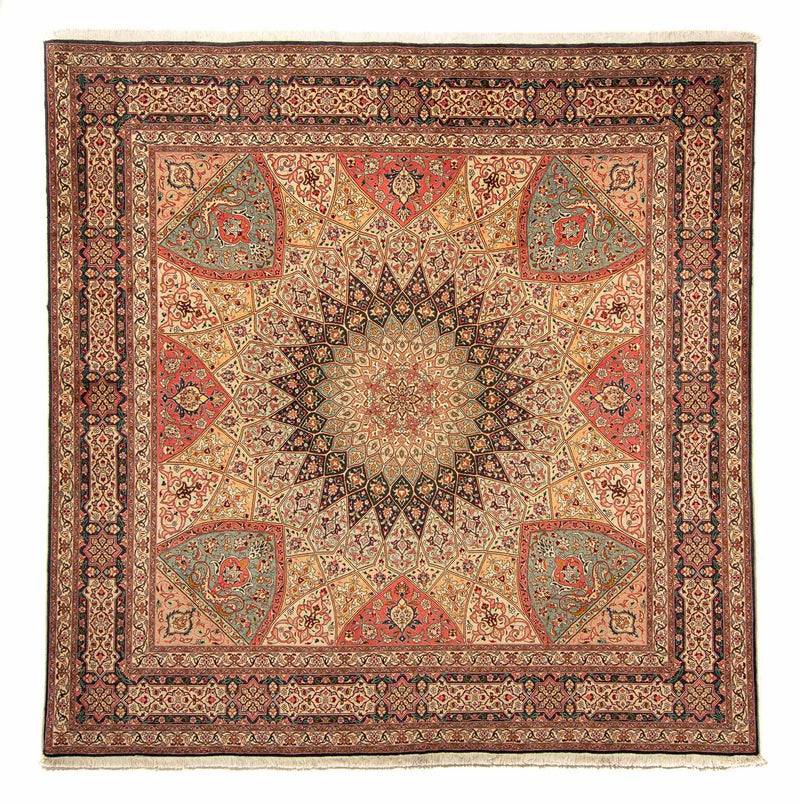 Alfombra Persa - Tabriz - Real cuadrado  - 253 x 250 cm - multicolor
