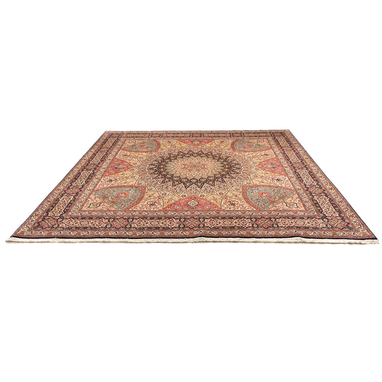 Alfombra Persa - Tabriz - Real cuadrado  - 253 x 250 cm - multicolor