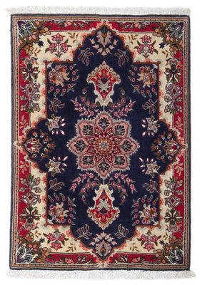 Alfombra Persa - Tabriz - Real - 92 x 62 cm - azul oscuro