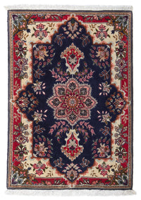 Alfombra Persa - Tabriz - Real - 92 x 62 cm - azul oscuro