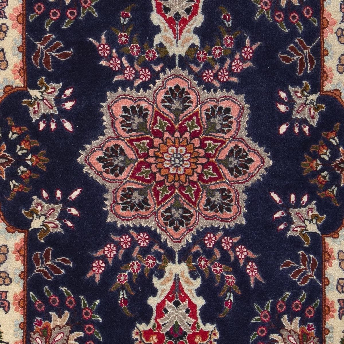 Alfombra Persa - Tabriz - Real - 92 x 62 cm - azul oscuro