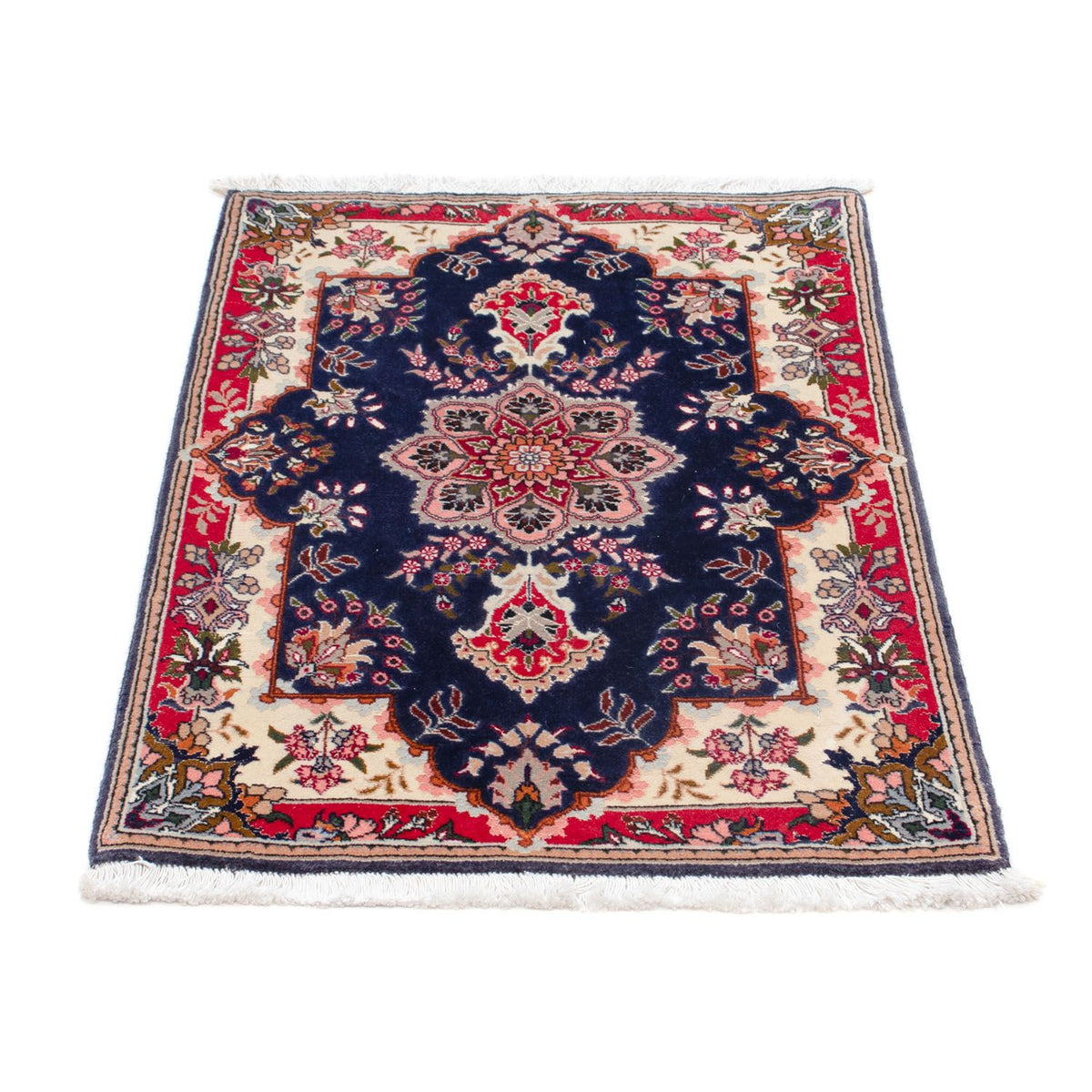 Alfombra Persa - Tabriz - Real - 92 x 62 cm - azul oscuro