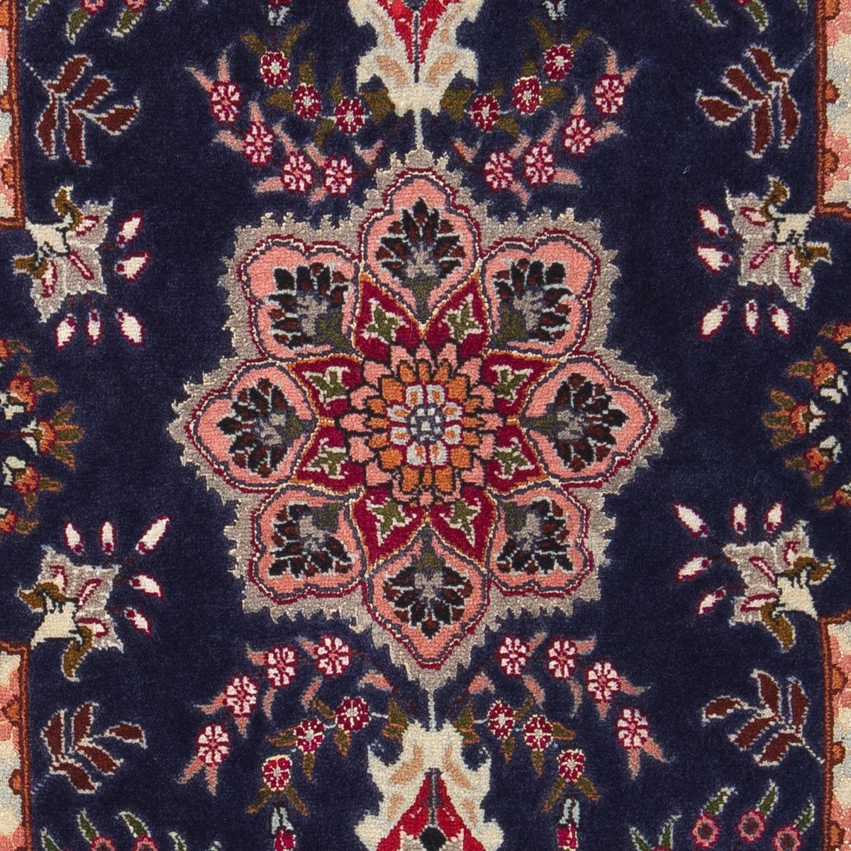 Alfombra Persa - Tabriz - Real - 93 x 61 cm - azul oscuro