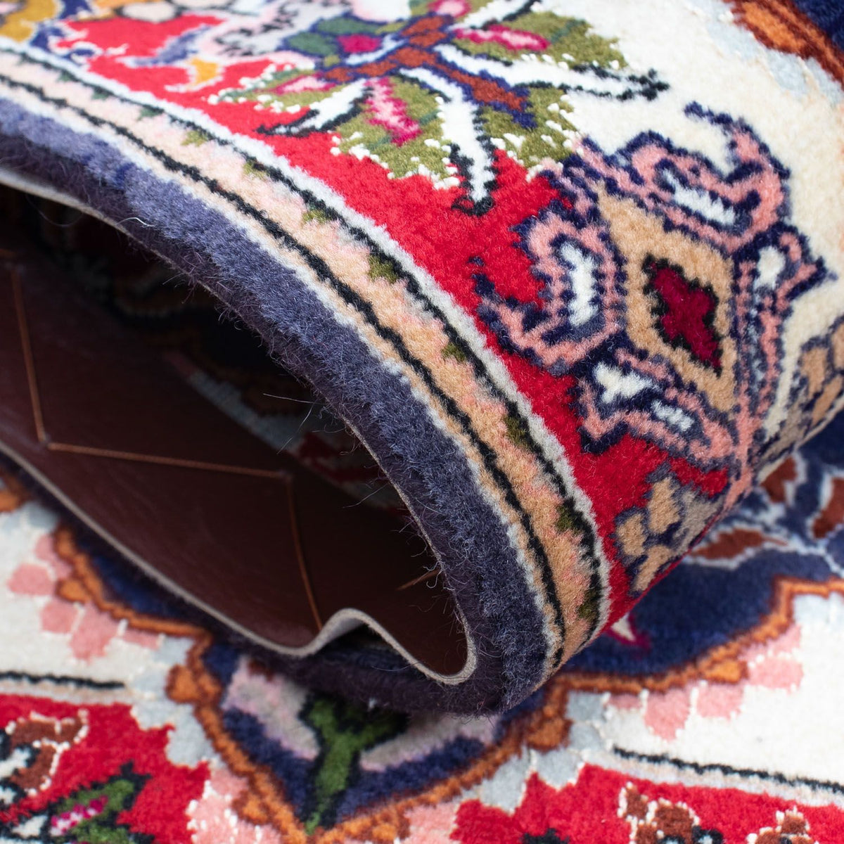 Alfombra Persa - Tabriz - Real - 93 x 61 cm - azul oscuro