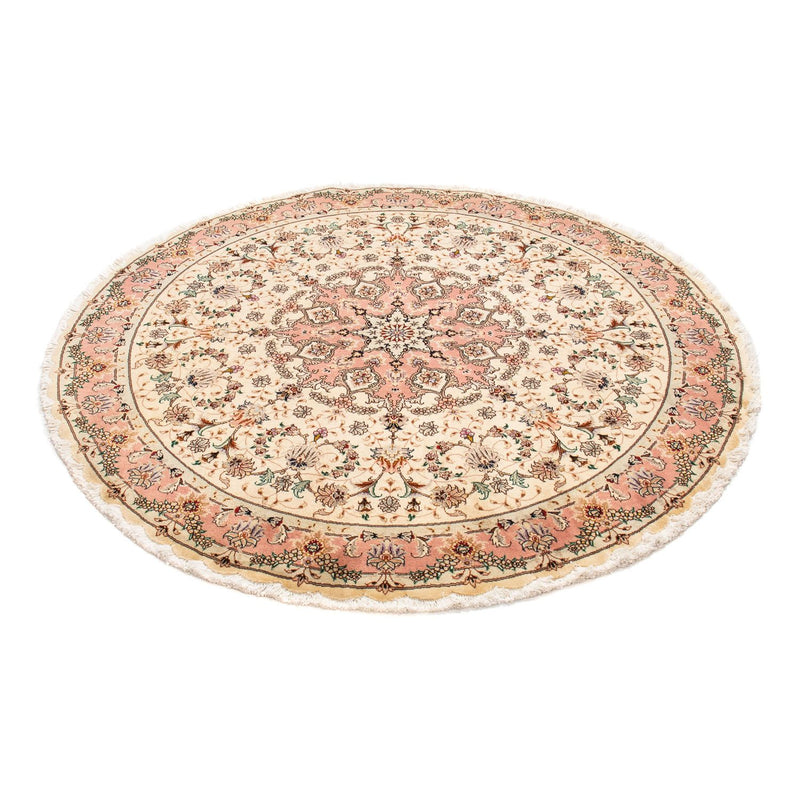 Alfombra Persa - Tabriz - Real redondo  - 150 x 150 cm - beige