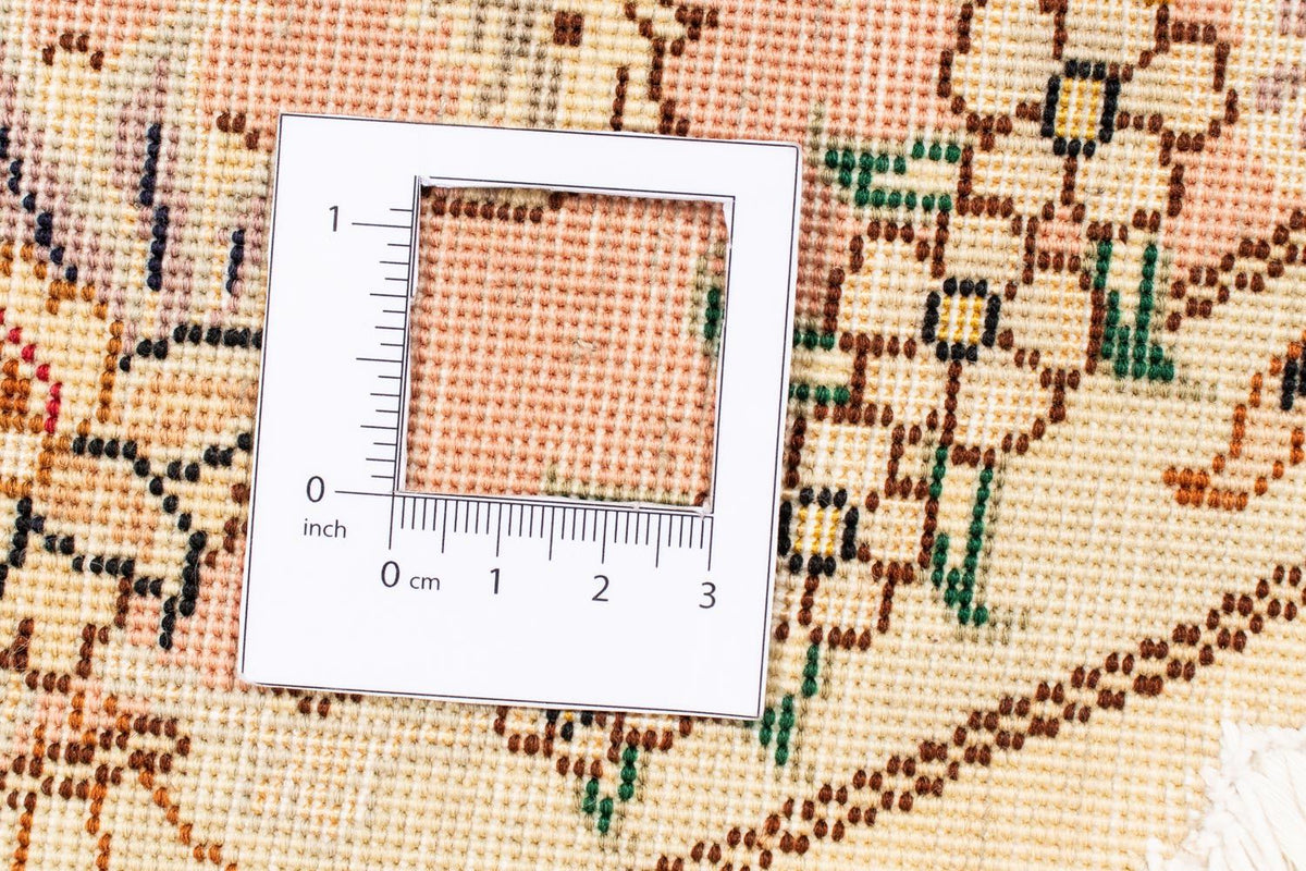 Alfombra Persa - Tabriz - Real redondo  - 150 x 150 cm - beige