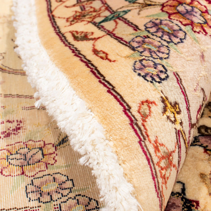 Alfombra Persa - Tabriz - Real redondo  - 150 x 150 cm - marrón claro