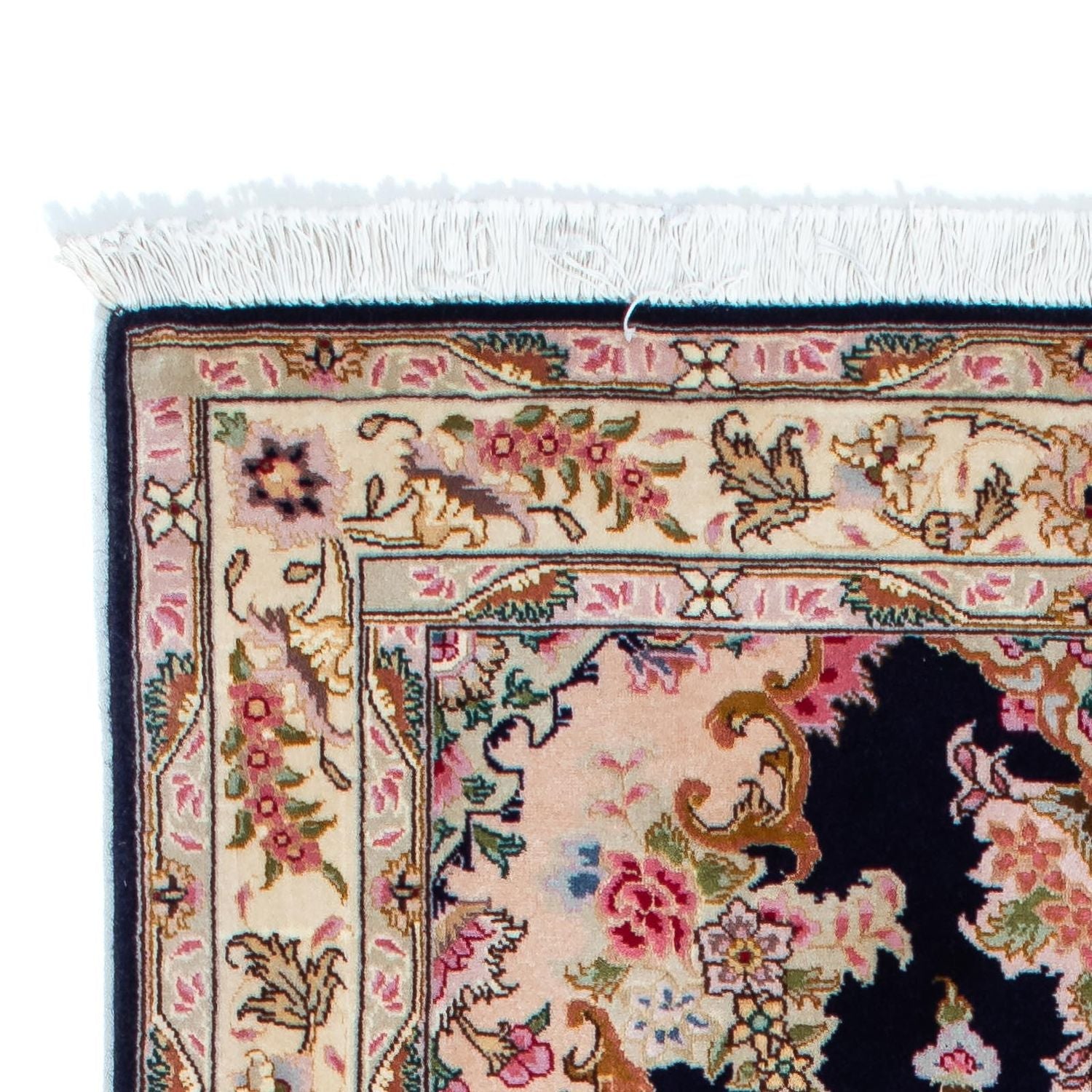 Alfombra de pasillo Alfombra Persa - Tabriz - Real - 198 x 82 cm - azul oscuro