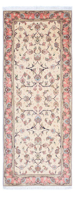 Alfombra de pasillo Alfombra Persa - Tabriz - Real - 200 x 77 cm - beige