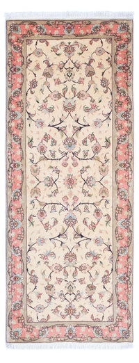 Alfombra de pasillo Alfombra Persa - Tabriz - Real - 200 x 77 cm - beige