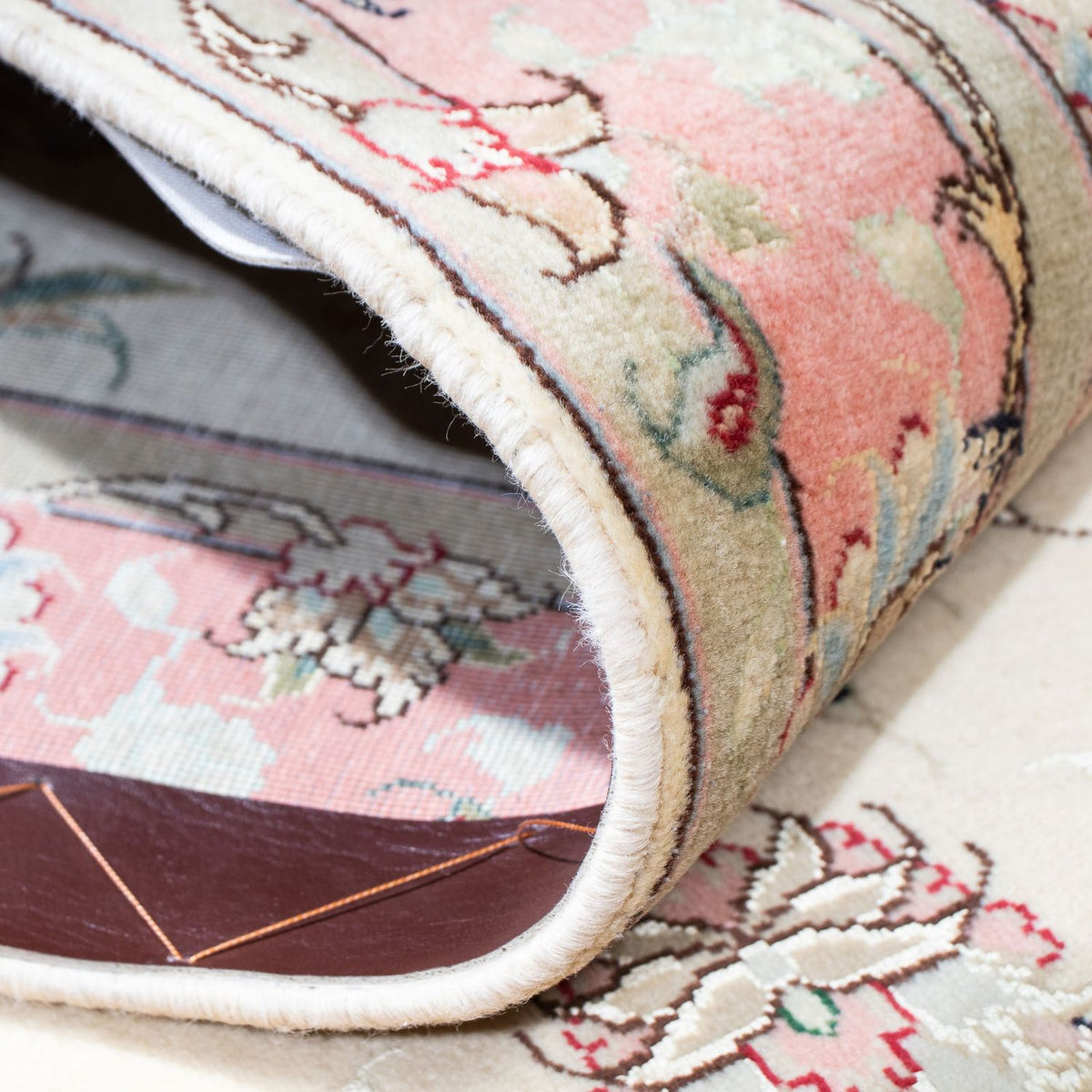 Alfombra de pasillo Alfombra Persa - Tabriz - Real - 200 x 77 cm - beige