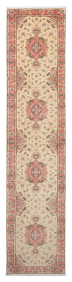 Alfombra de pasillo Alfombra Persa - Tabriz - Real - 410 x 80 cm - beige