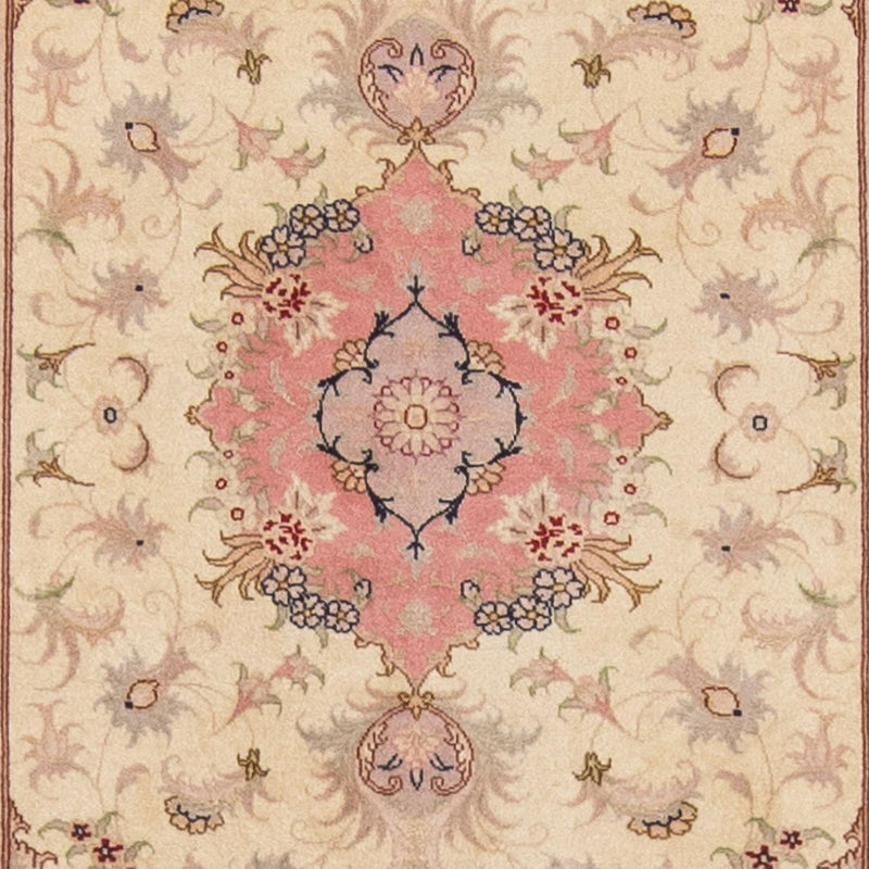 Alfombra de pasillo Alfombra Persa - Tabriz - Real - 410 x 80 cm - beige