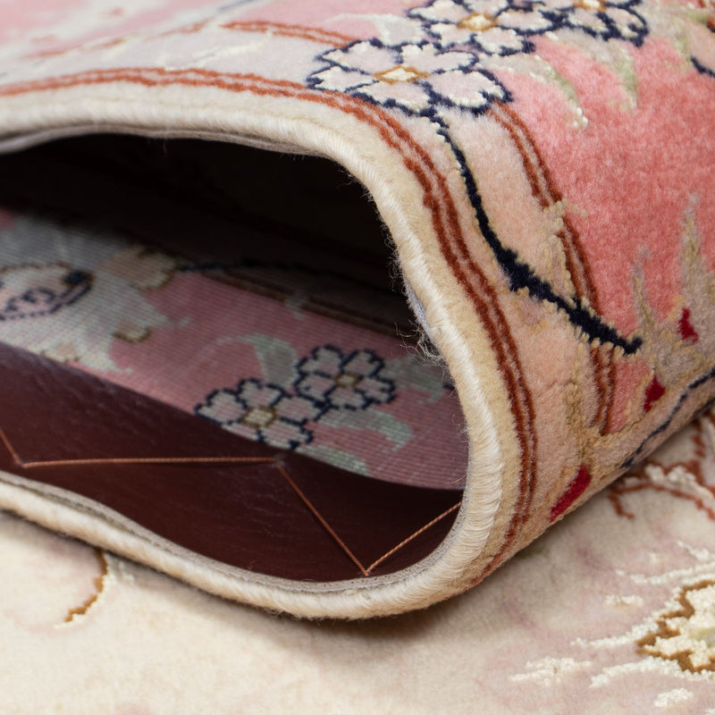 Alfombra de pasillo Alfombra Persa - Tabriz - Real - 410 x 80 cm - beige