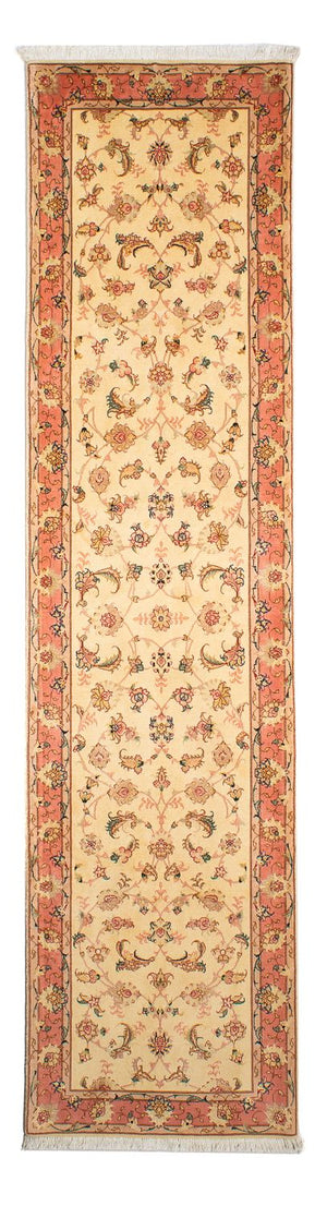 Alfombra de pasillo Alfombra Persa - Tabriz - Real - 290 x 74 cm - beige