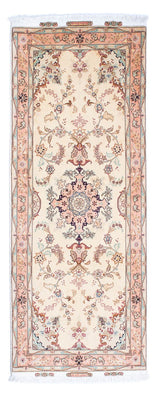 Alfombra de pasillo Alfombra Persa - Tabriz - Real - 212 x 81 cm - beige