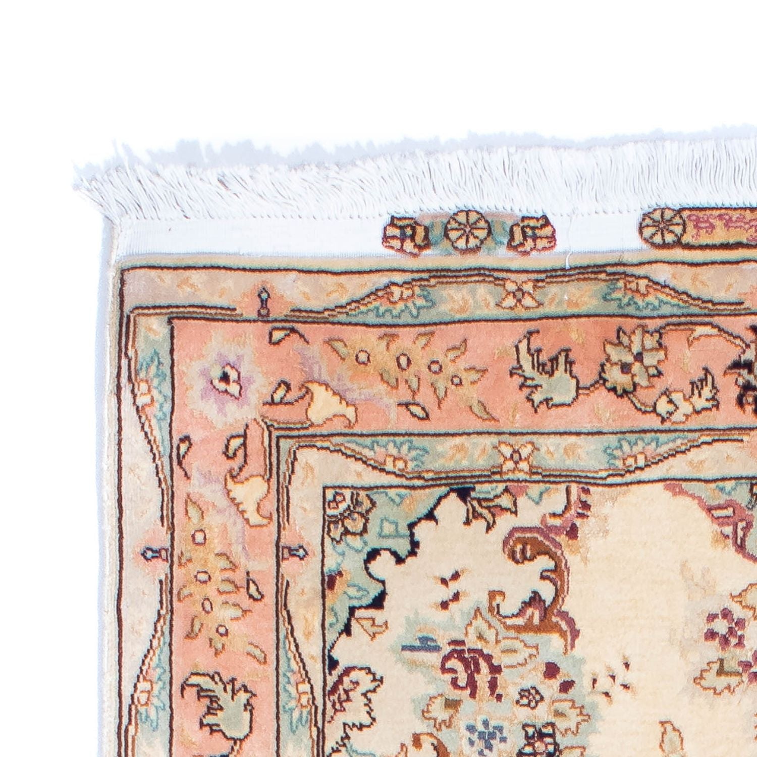 Alfombra de pasillo Alfombra Persa - Tabriz - Real - 212 x 81 cm - beige