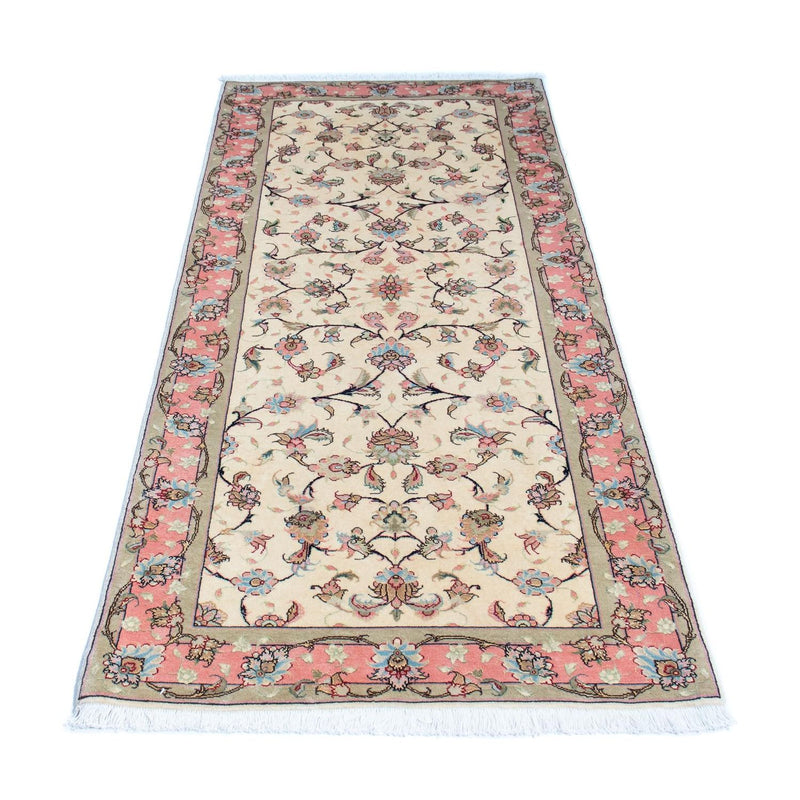 Alfombra de pasillo Alfombra Persa - Tabriz - Real - 202 x 77 cm - beige