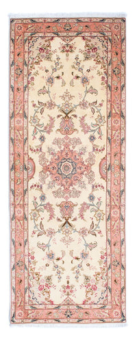 Alfombra de pasillo Alfombra Persa - Tabriz - Real - 221 x 82 cm - beige