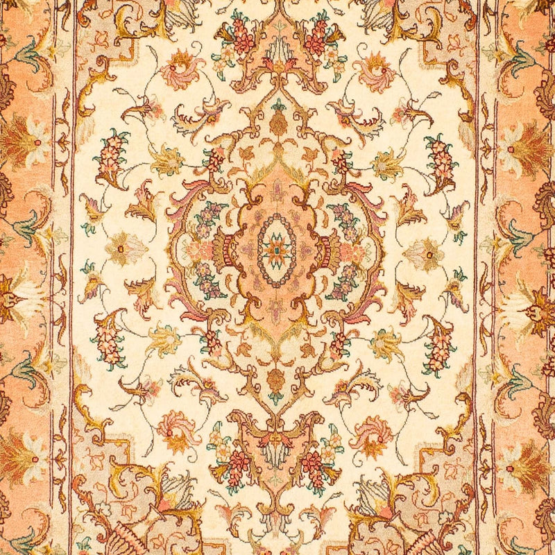 Alfombra de pasillo Alfombra Persa - Tabriz - Real - 314 x 87 cm - beige