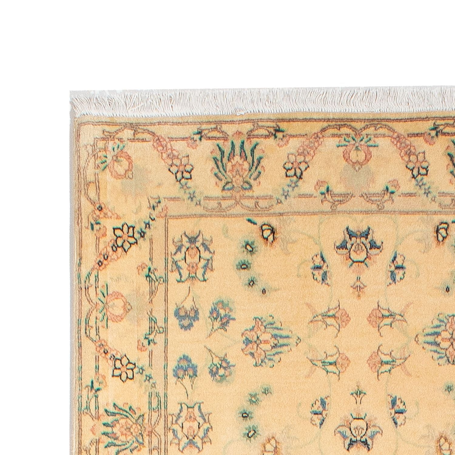 Alfombra de pasillo Alfombra Persa - Tabriz - Real - 292 x 79 cm - marrón claro