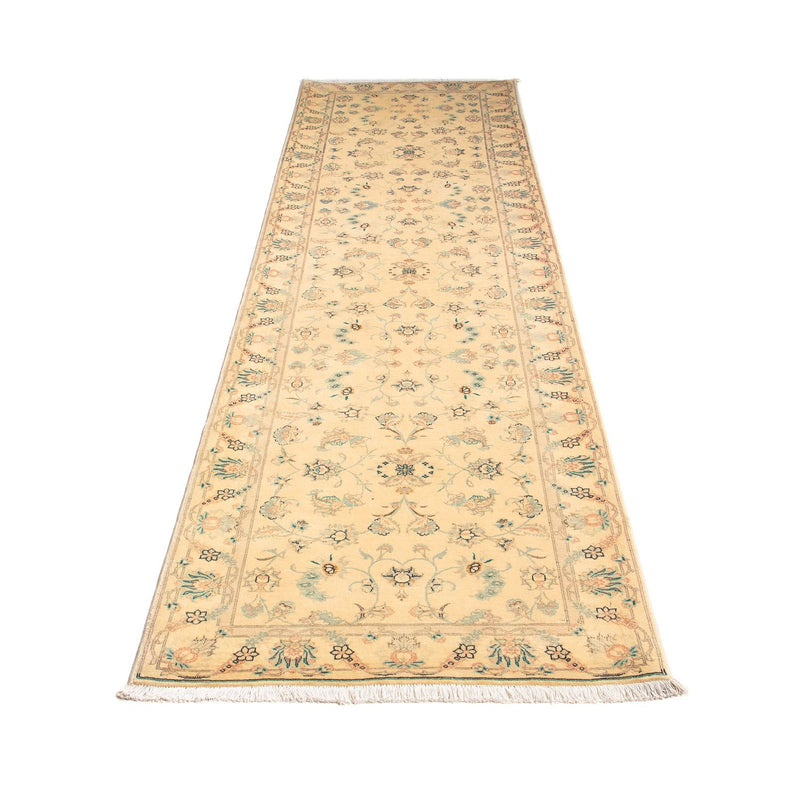 Alfombra de pasillo Alfombra Persa - Tabriz - Real - 292 x 79 cm - marrón claro