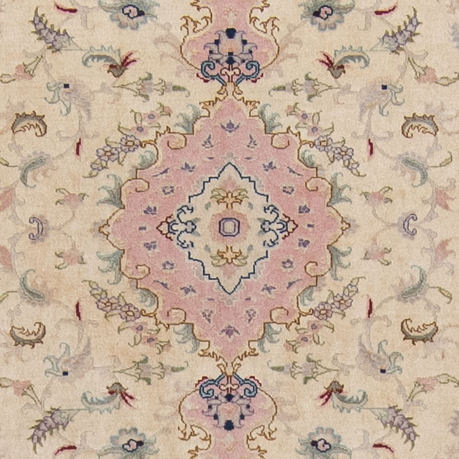 Alfombra de pasillo Alfombra Persa - Tabriz - Real - 397 x 87 cm - beige