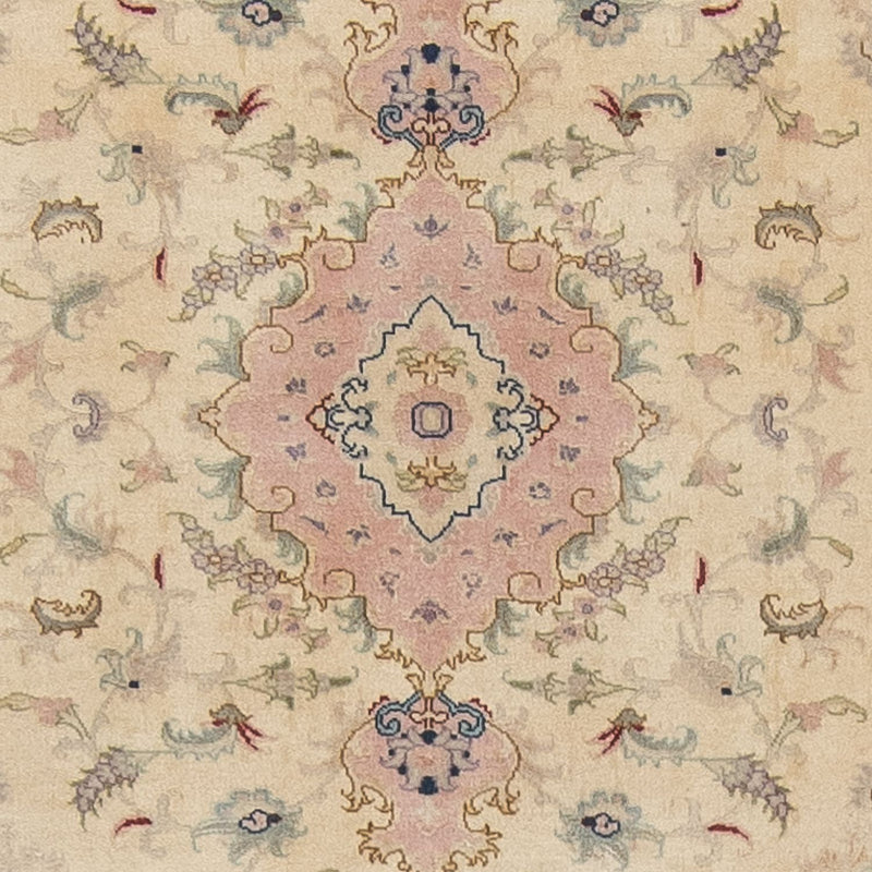 Alfombra de pasillo Alfombra Persa - Tabriz - Real - 397 x 86 cm - beige