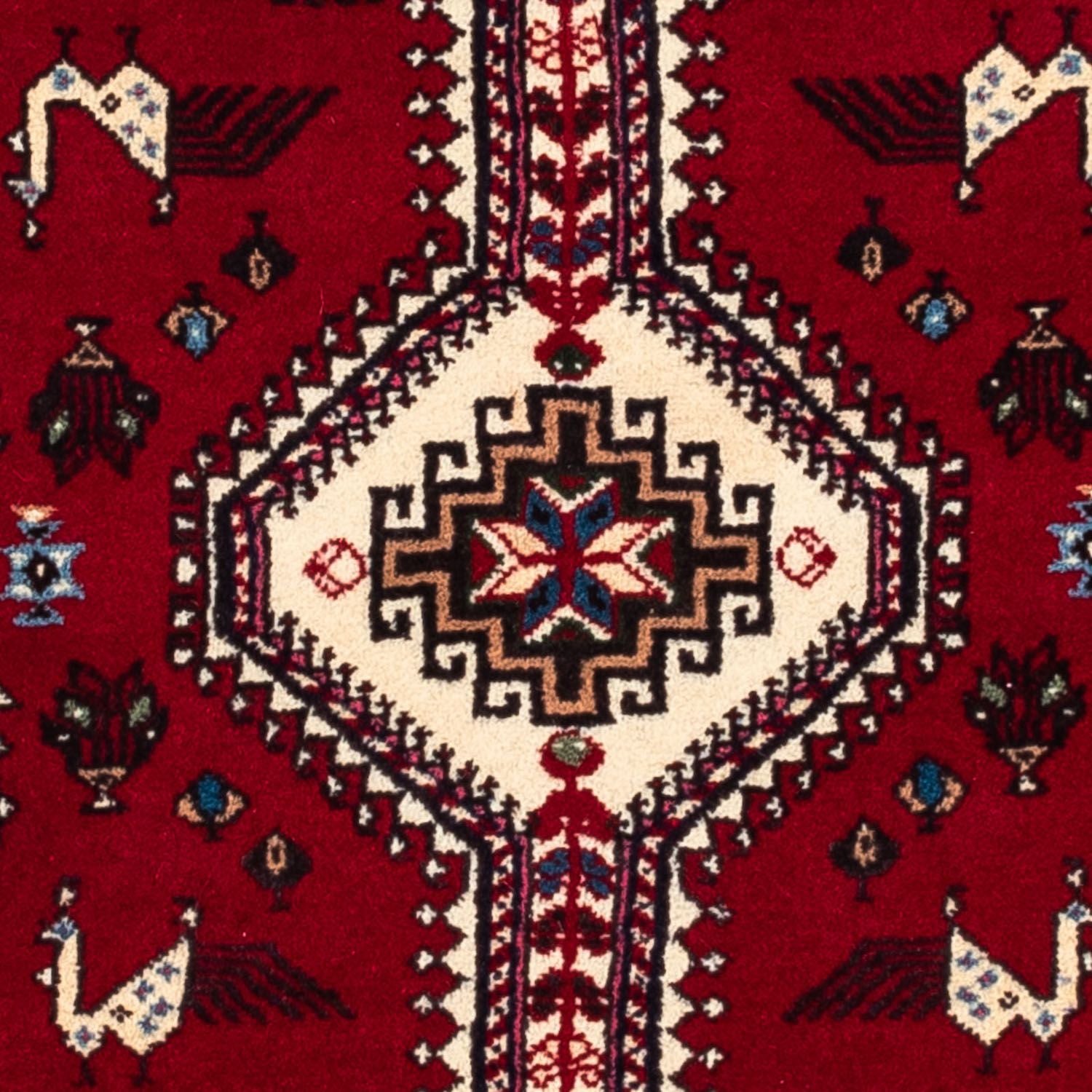 Alfombra persa - Nómada - 163 x 99 cm - rojo oscuro