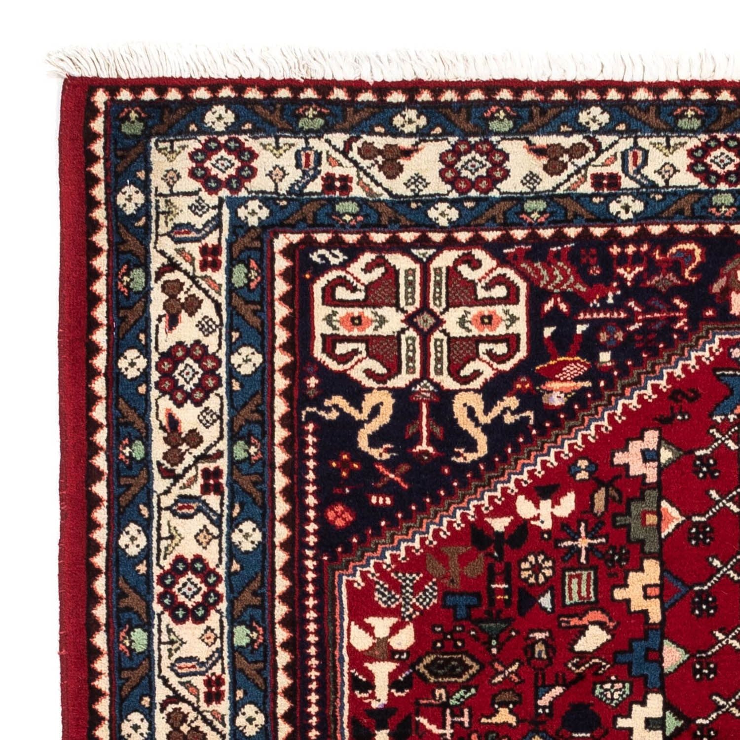 Alfombra persa - Nómada - 150 x 101 cm - rojo oscuro