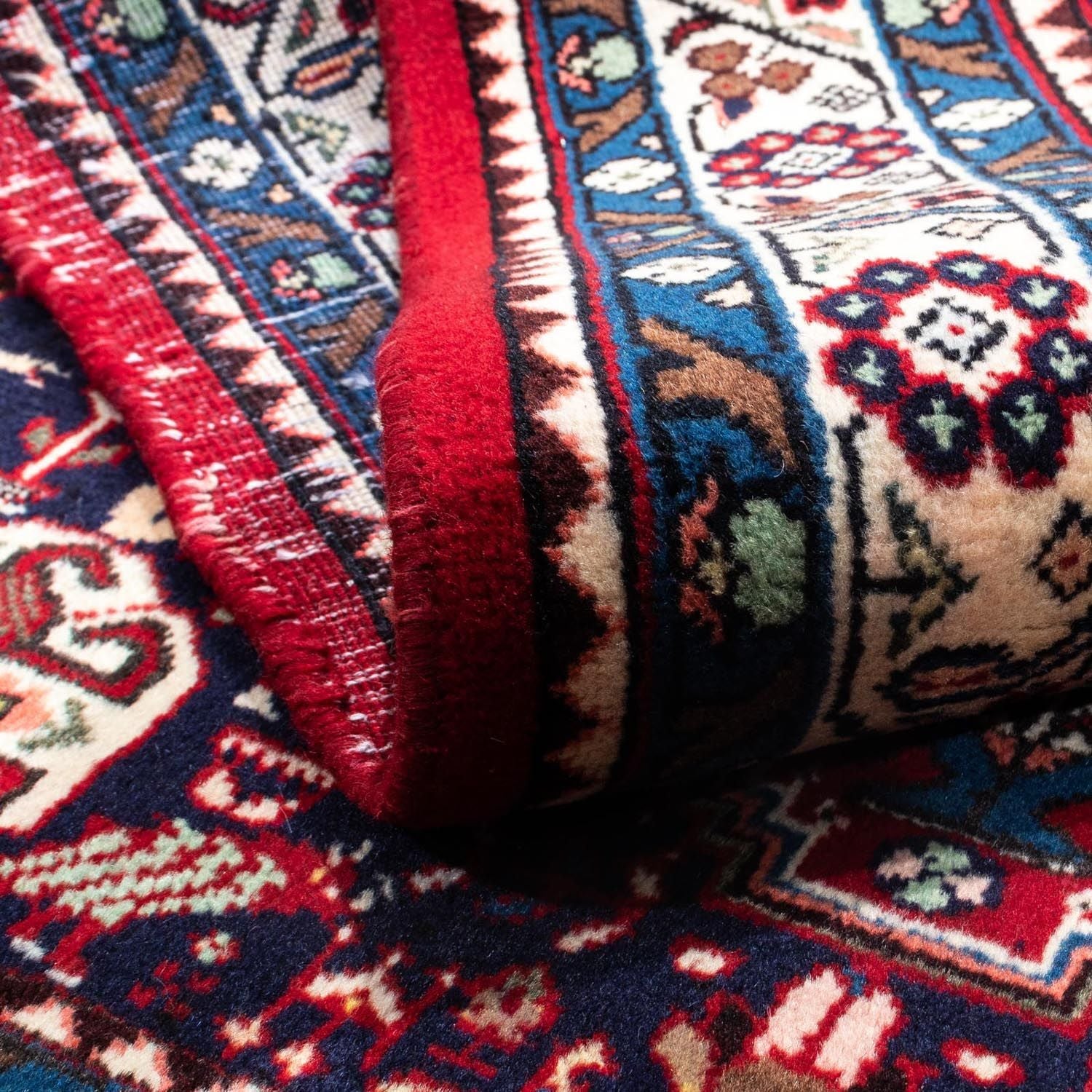 Alfombra persa - Nómada - 150 x 101 cm - rojo oscuro