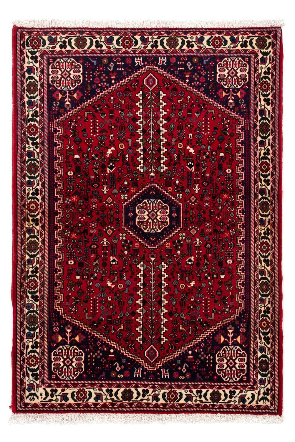 Alfombra persa - Nómada - 149 x 106 cm - rojo oscuro