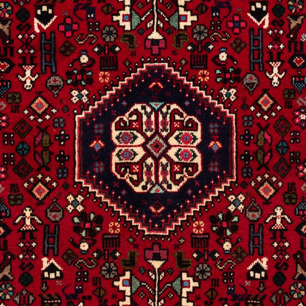 Alfombra persa - Nómada - 149 x 106 cm - rojo oscuro