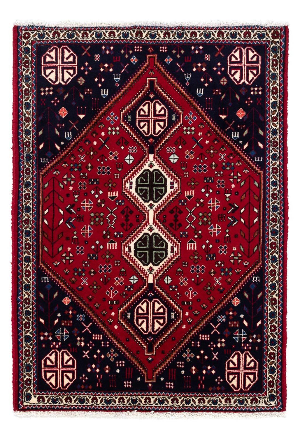 Alfombra persa - Nómada - 145 x 100 cm - rojo oscuro