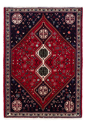 Alfombra persa - Nómada - 145 x 100 cm - rojo oscuro