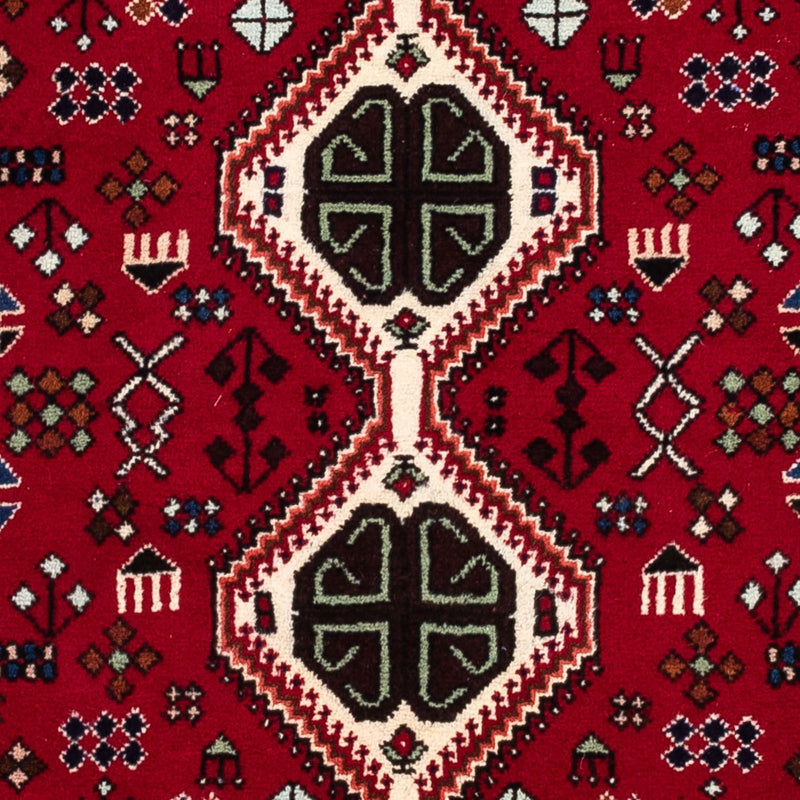 Alfombra persa - Nómada - 145 x 100 cm - rojo oscuro