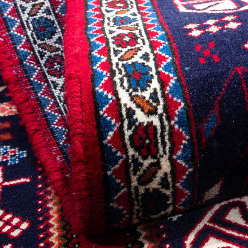 Alfombra persa - Nómada - 145 x 100 cm - rojo oscuro