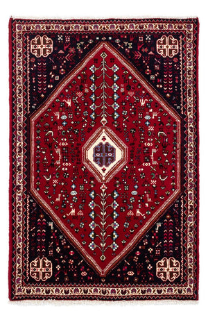 Alfombra persa - Nómada - 150 x 98 cm - rojo oscuro