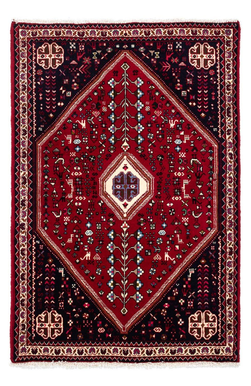 Alfombra persa - Nómada - 150 x 98 cm - rojo oscuro