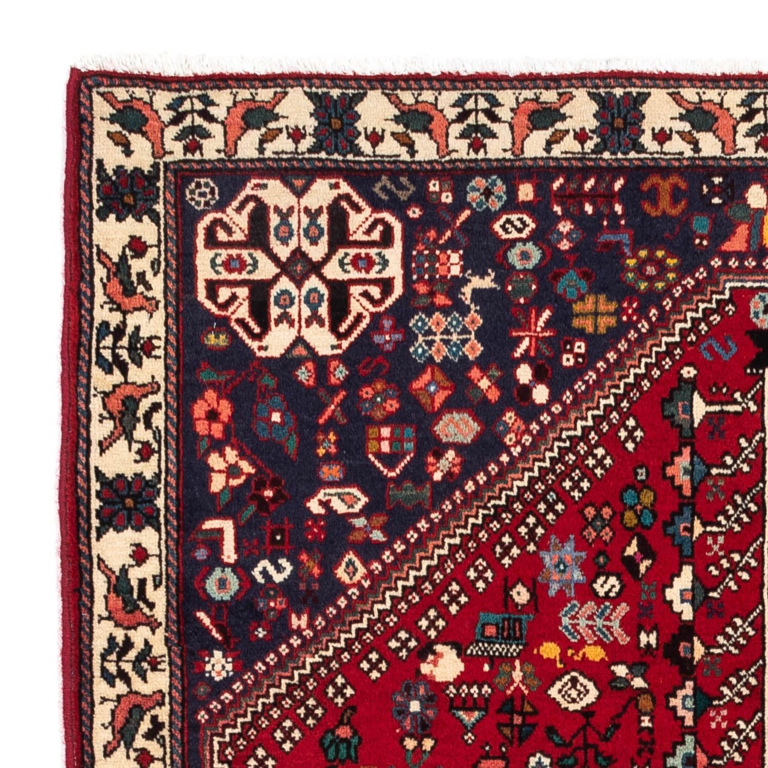 Alfombra persa - Nómada - 154 x 107 cm - rojo oscuro