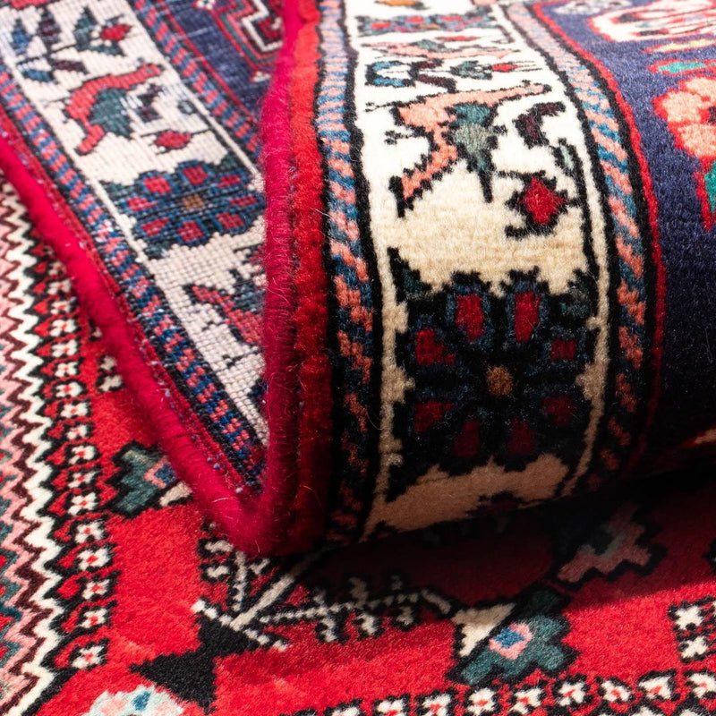 Alfombra persa - Nómada - 154 x 107 cm - rojo oscuro