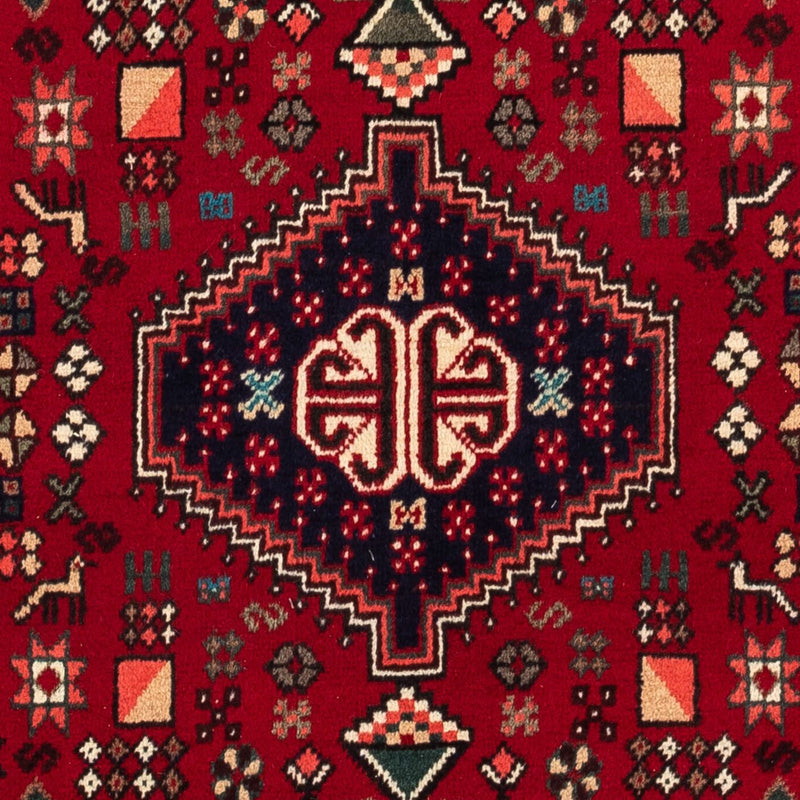 Alfombra persa - Nómada - 144 x 100 cm - rojo oscuro