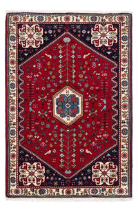 Alfombra persa - Nómada - 144 x 98 cm - rojo oscuro