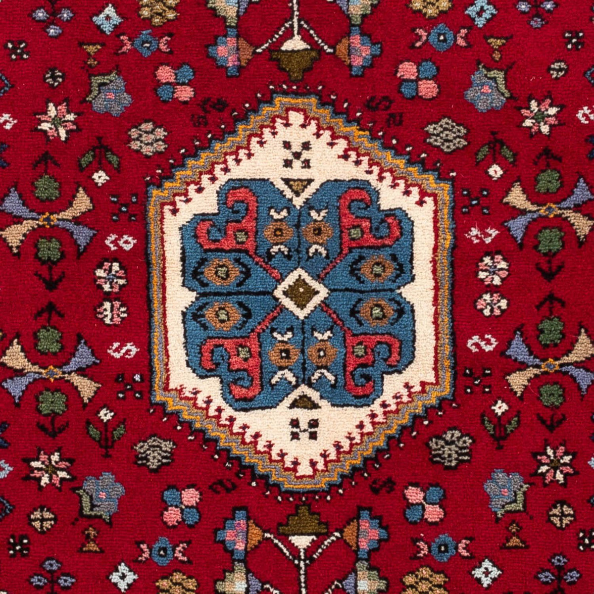 Alfombra persa - Nómada - 144 x 98 cm - rojo oscuro