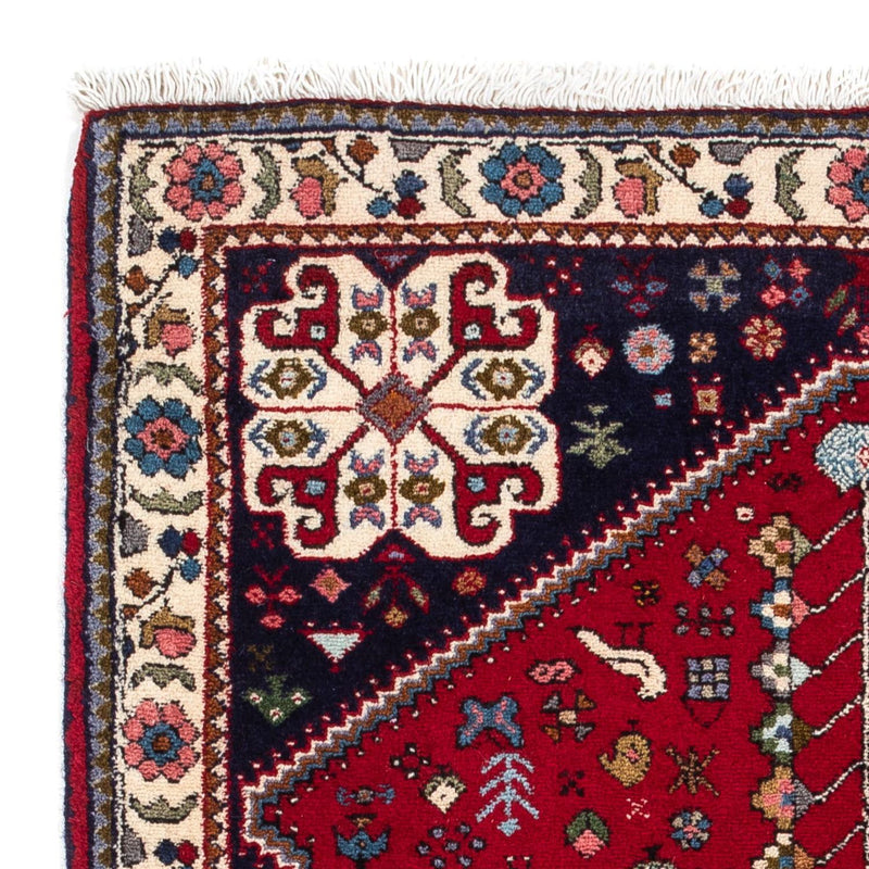 Alfombra persa - Nómada - 144 x 98 cm - rojo oscuro