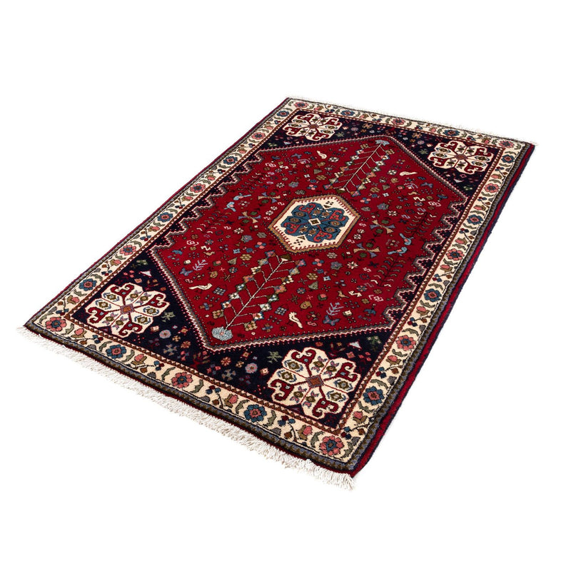 Alfombra persa - Nómada - 144 x 98 cm - rojo oscuro