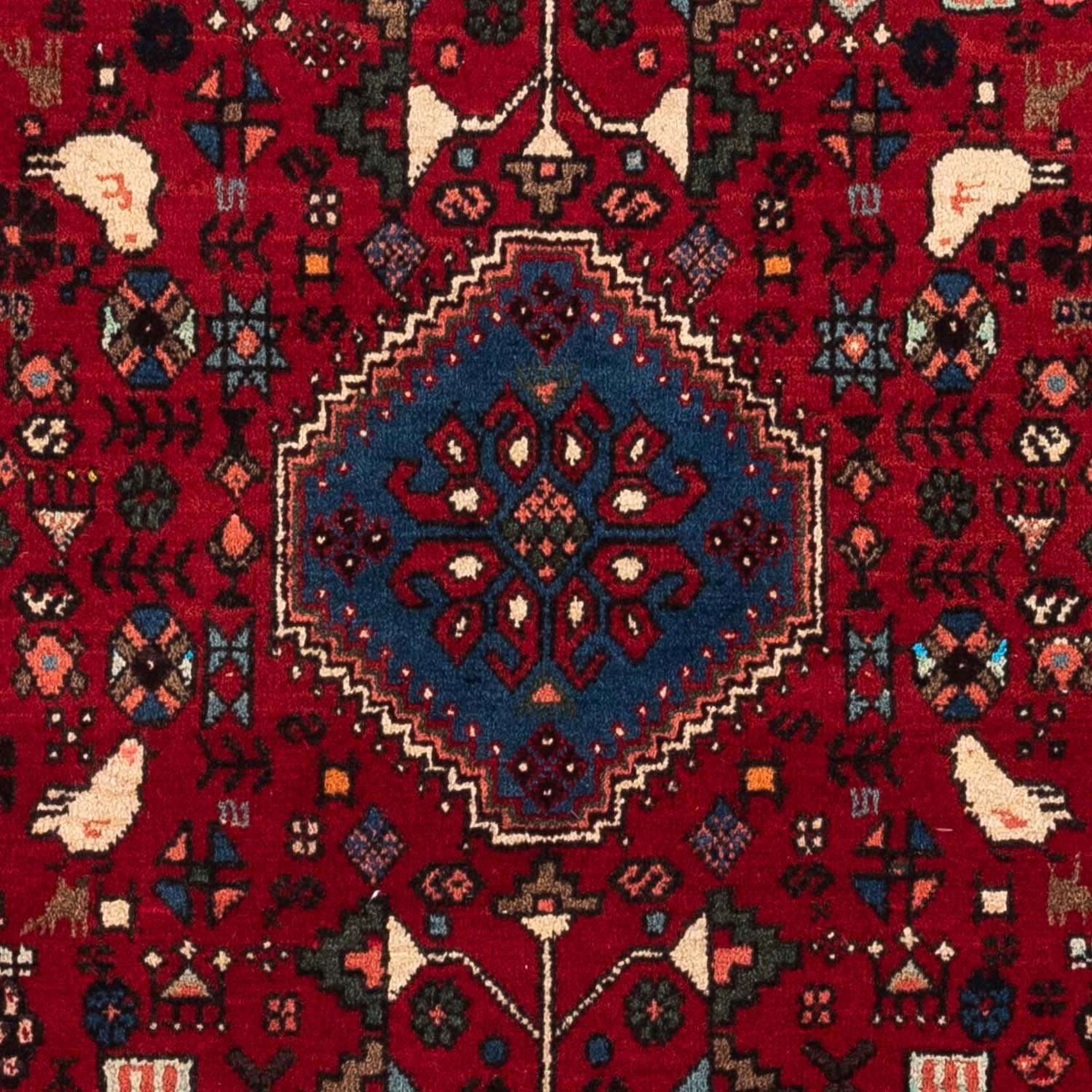 Alfombra persa - Nómada - 145 x 100 cm - rojo oscuro