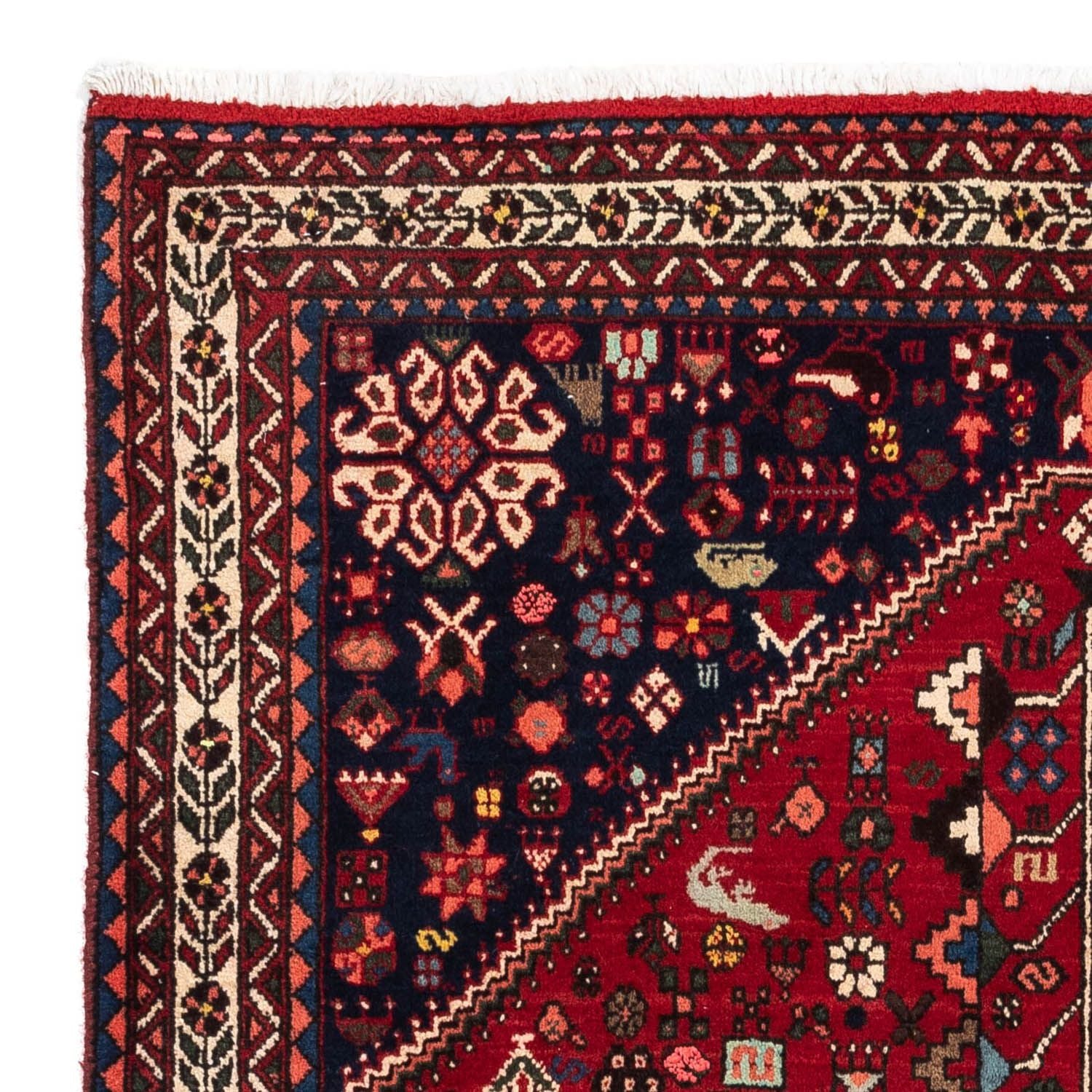 Alfombra persa - Nómada - 145 x 100 cm - rojo oscuro